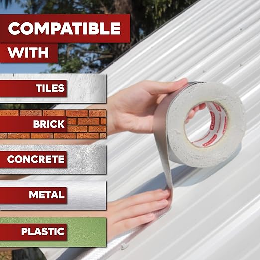 XFasten Super Waterproof Aluminum Butyl Tape, 4-Inch x 16-Foot, Aluminum Foil Tape with Butyl Rubber Adhesive for Window and Metal Roof Flashing, Patching and Gutter Leak Repair
