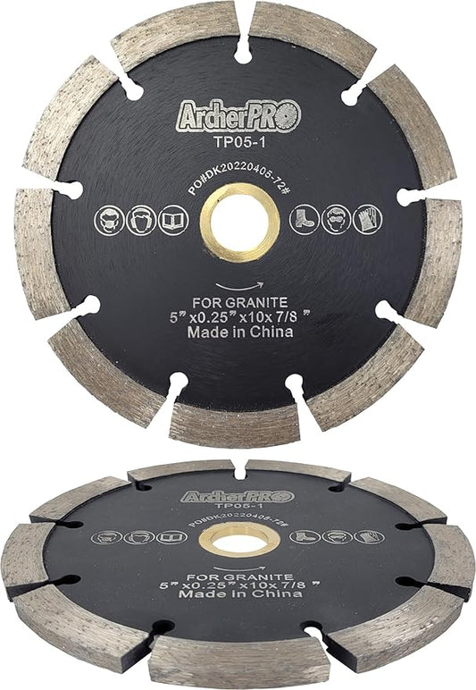 Archer PRO 5" in. Tuck Point Diamond Blade for Mortar Grooving and Removal. Tuck pointing mortar tools for brick mortar repair and mortar removal. Granite cutting and grout removal blade.