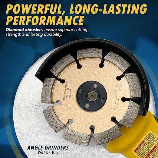 7" Crack Chaser Blade for Cured Concrete, Asphalt Repair or Joint Widen, 0.25" Width, 7/8"-5/8" Non-Threaded Arbor