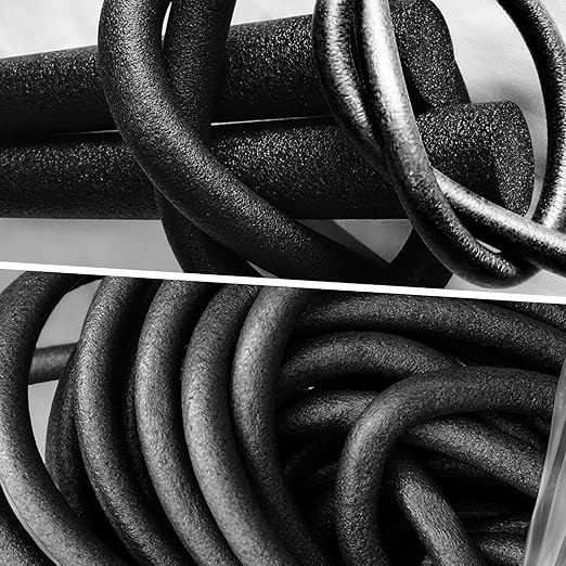 Foam Backer Rod for Gaps Concrete Crack Filler Joints Foam Gap Filler Caulk Saver Backing Rod Concrete Filler Rope (Black, 3/8 Inch x 10 Feet)