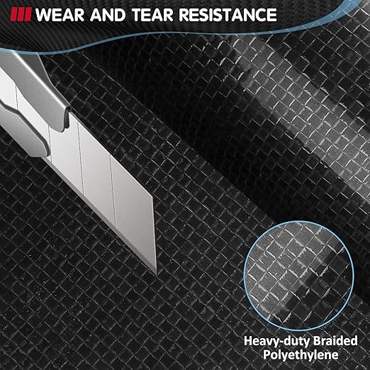 RV Underbelly Material RV Underbelly Tape, 6'' x 50' Waterproof Flex Belly Tape with Permanent Sealing Adhesive for Mobile Home, Camper Travel Trailer, Tear Repair Patch, Black