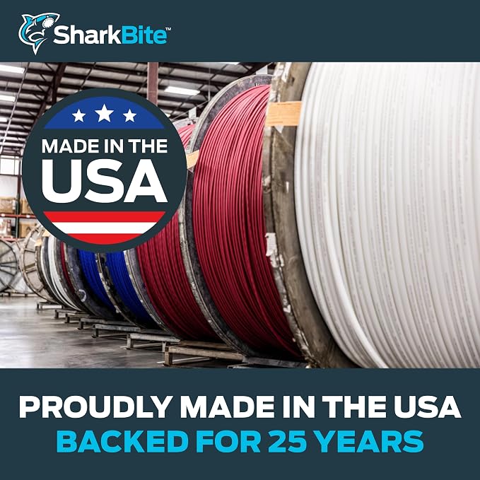 SharkBite 1 Inch x 100 Feet Blue PEX-B, PEX Pipe Flexible Water Tubing for Plumbing, U880B100