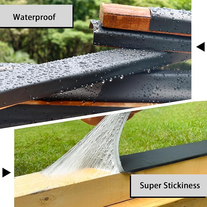 Dongxw Butyl JoistTape 2" X 50', 2 Rolls Joist Tape for Decking 2Inch, Waterproof Deck Joist Flashing Tape Protect Wooden Deck Beams