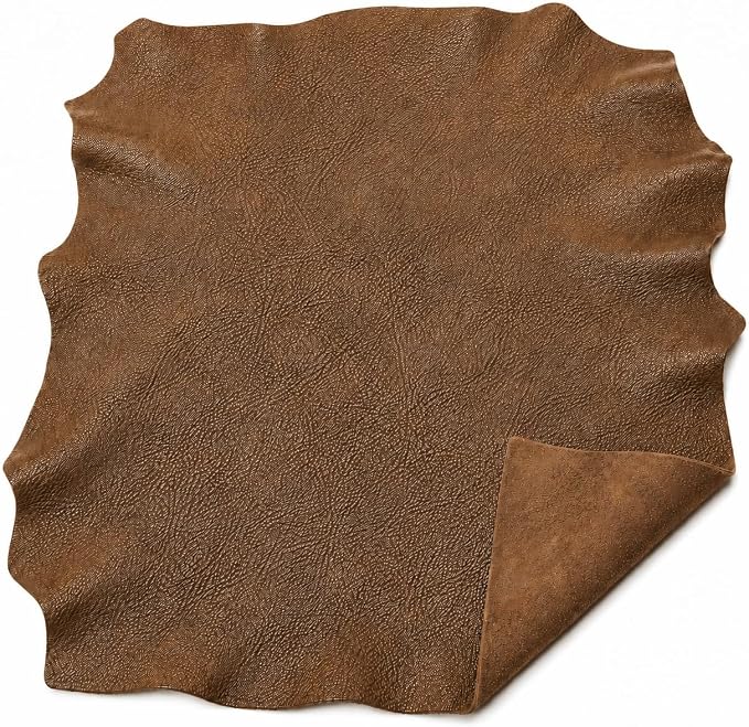 Reed Leather Hides - Cow Skins (12 X 24 Inches 2 Square Foot, Antique Brown)