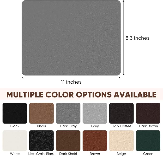 Leather Repair Patch Self Adhesive,8.3″ x 11″ Vinyl Patch Kit,Leather Repair Kit for Furniture,Car Seat,Couch,Office Chair.（Dark Gray）