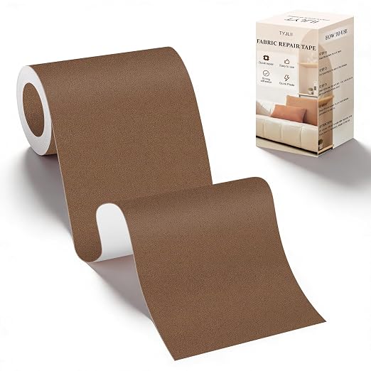 Velvet Repair Tape,4x71 Inch Self-Adhesive Couch Patch Repair Fabric Patch for Furniture,Sofas,Cushion,Chairs,Bags,Suede Goods(Brown)