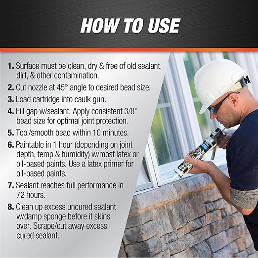 DAP Dynaflex Ultra Advanced Exterior Sealant,Light Gray,10.1 Oz (7079818219),(Pack of 6)