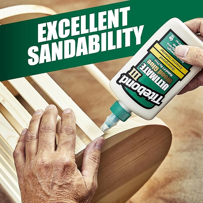 Titebond III Ultimate Wood Glue 1 Gal. (2 Pack) – Premium Professional Woodworking Adhesive, Waterproof, Strong Initial Tack, Interior/Exterior Use, Easy Water Cleanup – 1416