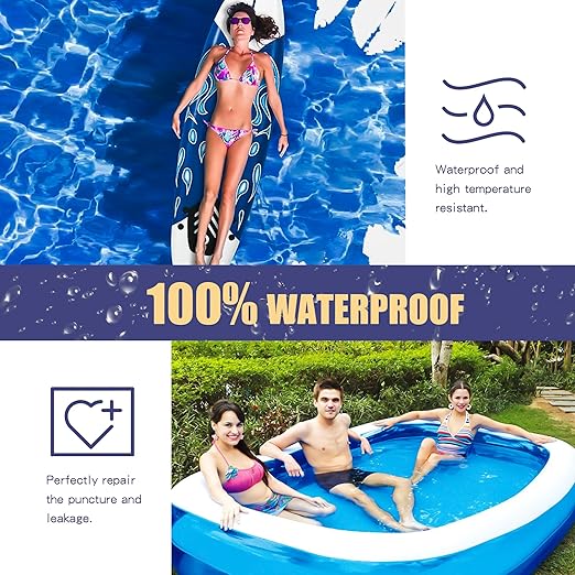 Breliter Inflatable Waterproof Repair Tape - Waterproof TPU Patch Repair Kit, Sealing Repair Tape for Air Mattress, Bounce House, Inflatable Toys, Tent, Swimming Ring, Heavy Duty - 6in x 13.2ft