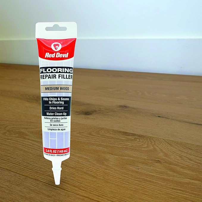 Red Devil 056025 Flooring Repair Filler, 5 oz., Medium Wood, 4 Pack