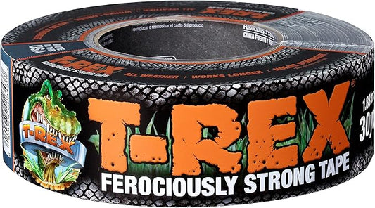 T-Rex Tape Heavy Duty Duct Tape with UV Resistant & Waterproof Backing for Ferociously Strong Repairs, 1.88" x 30 yd, Gunmetal Gray, 6 Rolls