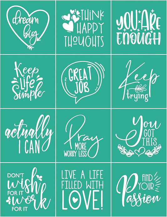 Silk Screen Stencils Self Adhesive Reusable Mesh Printing Stencil for Painting on Wood Fabric Chalkboard Home Decor