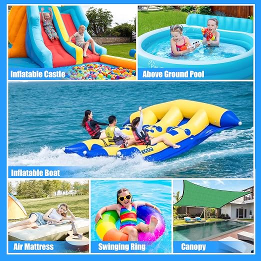 Clear TPU Inflatable Patch Kit for Bounce House, Pool Floats, Air Mattress, Waterproof Inflatable Decoration Repair Tape for RV Awning, Canopy, Tarp Tent, Sail and Boat Cover(4inch x7ft)