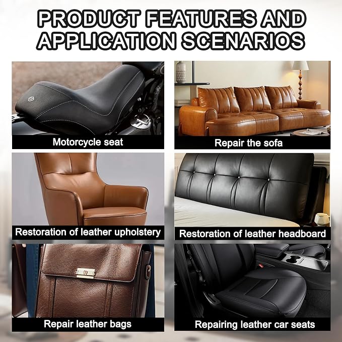Leather Repair Tape,3.9 x 63 Inches Self Adhesive Leather Repair Patch,Vinyl Leather Repair Kit for Furniture,Couches,Car Seats,Sofas,Office Chairs,Dark Brown