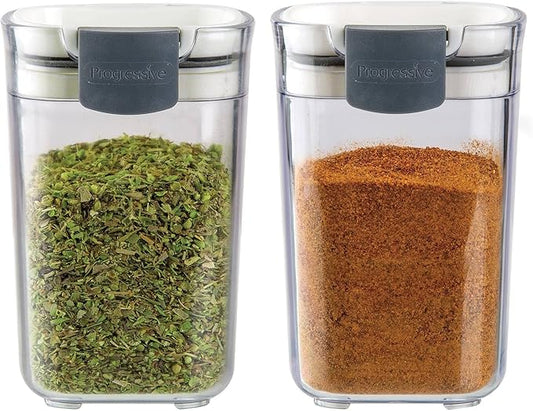 ProKeeper Seasoning & Spice Storage Containers – Airtight, Clear, 2-Pack