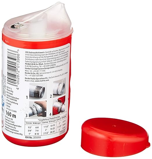 Loctite 55 Pipe Sealing Thread Cord for Water and Gas Leak Fix - Size 150m