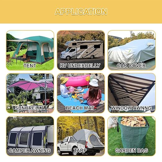 RV Awning Repair Tape Heavy Duty Waterproof Tent Repair Tape for Tarp, Parasol, Canopy, Car and Boat Covers, Underbelly Repair Patch Kit Outdoor UV proof Fabric Repair Patch Kit White (3 in x24.6ft)