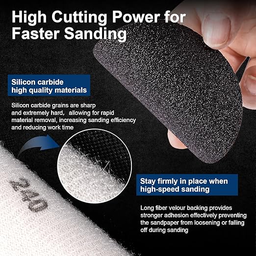 199 PCS 3 Inch Wet Dry Sanding Disc, GOH DODD Headlight Restoration Kit Drill Polishing Kit Sanding Attachment Hook Loop Sandpaper Buffing Pads with Rotary Tools for Car Wood Metal Glass Resin Expoxy
