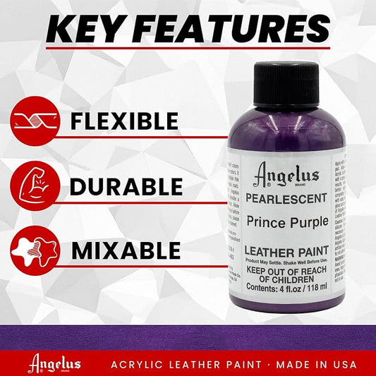 Angelus 4 oz Leather Paint, Prince Purple