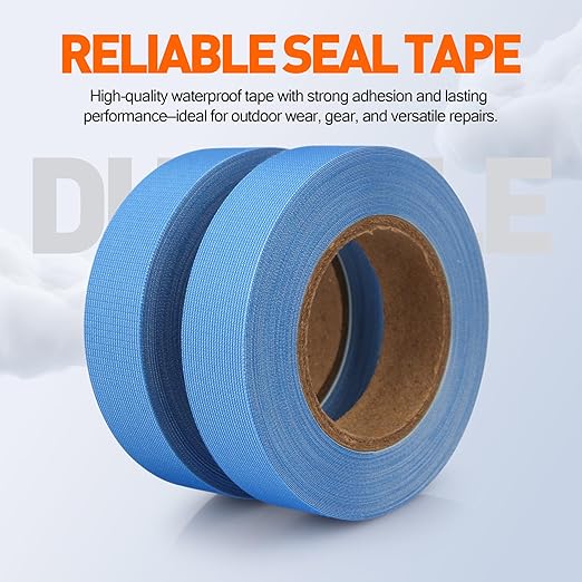 TPU Seam Sealing Tape – Waterproof Heat-Seal Fabric Repair Tape for Tents, Outdoor Gear, and Apparel, 0.79 in x 10.94 yd, Blue