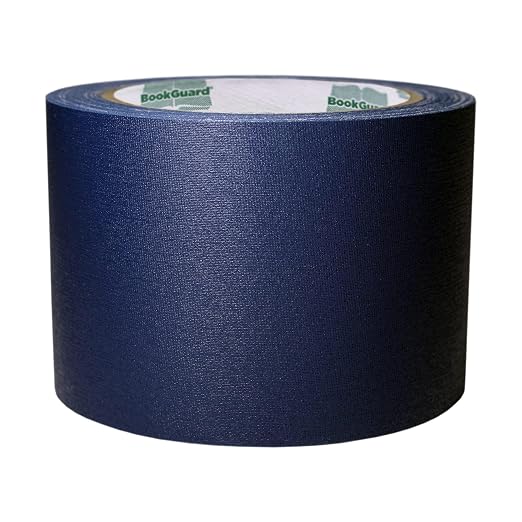 BookGuard 3 inch Premium Bookbinding Repair Cloth Tape, 15 Yard Roll, Navy Blue