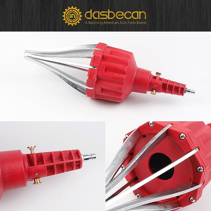 Dasbecan Universal Pneumatic CV Boot Expander Tool, CV Axle Boot Installation Tool, CV Joint Boot Spreader Removal Tool Kit Compatible with BMW UTV ATV (Red)