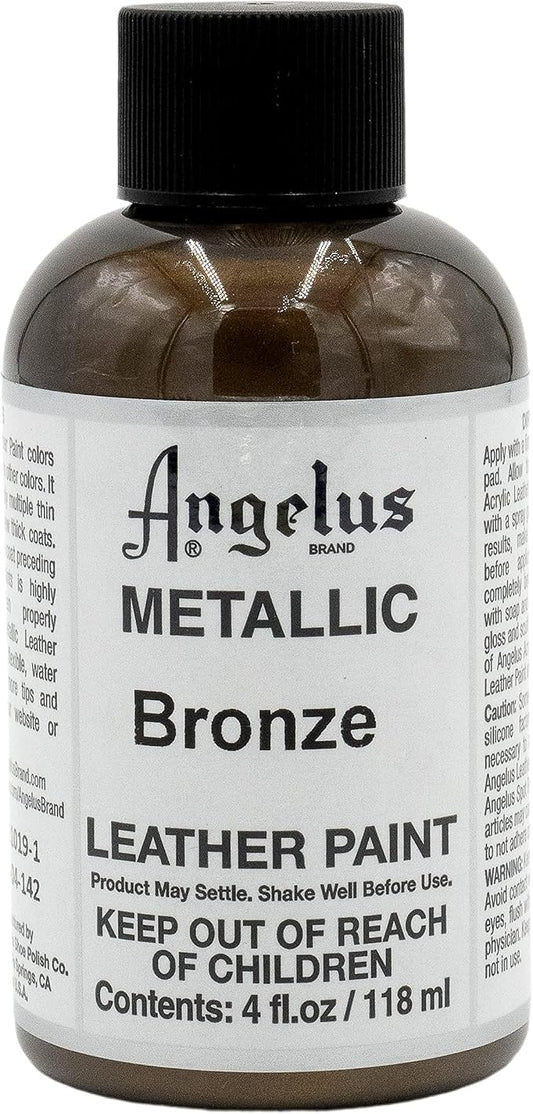 Angelus Metallic Leather Paint, 4 oz., Bronze