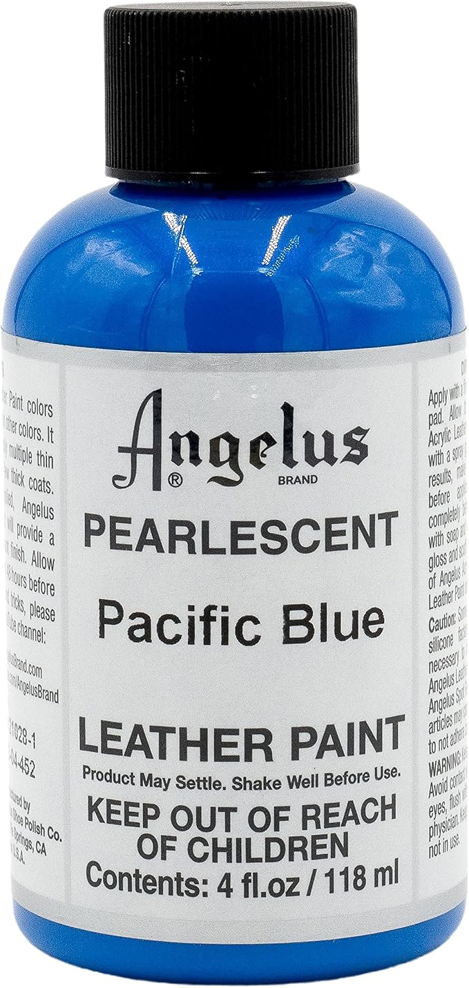 Angelus 4 oz Leather Paint, Pacific Blue