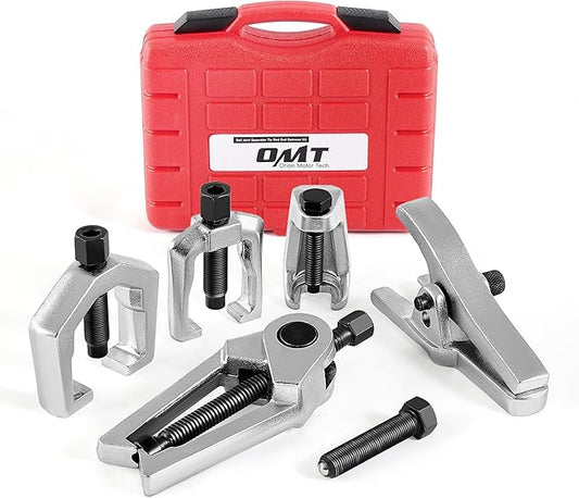 Orion Motor Tech OMT 5-in-1 Ball Joint Separator, Pitman Arm Puller, Tie Rod End Tool Set for Front End Service, Splitter Removal Kit (RD06)