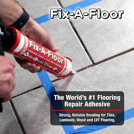 The Original Fix-A-Floor Loose Tile Repair Adhesive - Tile, Porcelain, Ceramic, Marble, Stone & Wood Floor Repair Adhesive - 1 Gallon Jug