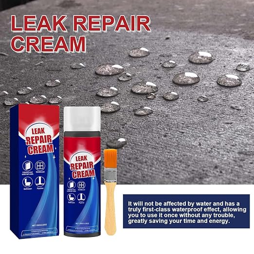 Leak Repair Liquid 100ml Leak Repair Cream Waterproof Sealant Liquid with Brush for Gutter Window