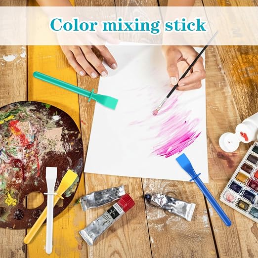 30PCS Glue Spreader Tool, Colored Plastic Glue Sticks Glues Brush Applicators Smear Sticks Easy Clean Glues Brushes Spreaders for DIY Art Leather Craft Woodworking Projects