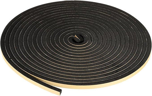 PATIKIL Foam Insulation Tape, 3/8" W x 3/8" t x 32.8FT Self Adhesive Weather Stripping Door Seal Strip for Door Window Air Conditioning, Black