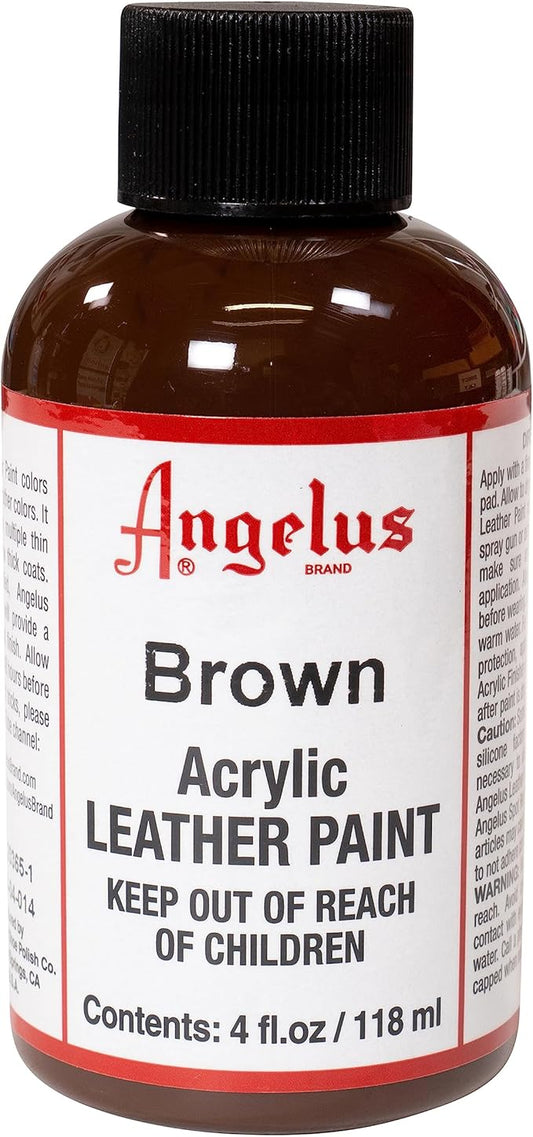 Angelus Acrylic Leather Paint, 4 Fl Oz (Pack of 1), Brown