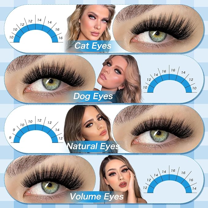 KEVKEV Lash Extension Kit 182pcs Volume Lash Clusters 200D Lash Clusters Kit 10-18mm Individual Lashes Kit With Lash Bond And Seal,Lash Tweezers Thick Lash Extension Kit DIY At Home(0.05D,200DD)