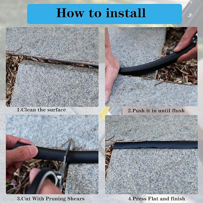 Concrete Expansion Joint Filler, 1-3/8" Expansion Joint Repair Replacement, Concrete Crack Repair, Backer Rod, Flexible Foam Rubber Seal, Rubber Strip for Sidewalk, Driveway, Walkway, Doors, Windows