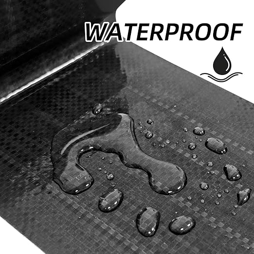RV Underbelly Tape, Waterproof Belly Tape with Permanent, Sealing Adhesive for Mobile Home, Camper Travel Trailer, Tear Repair Patch, 4 Inch x 65 Feet, Black