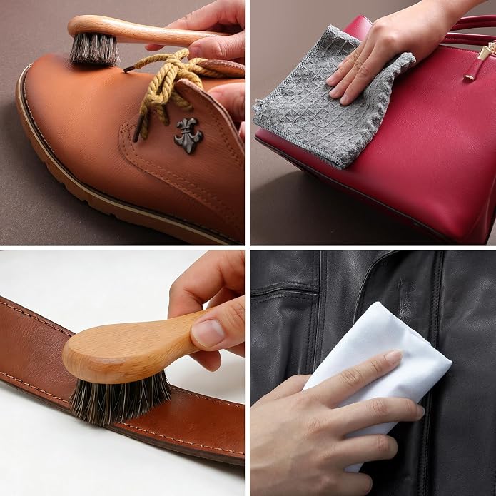 Nuroon Leather Boots Care Kit- Leather Cleaner Boots Shoes Cleaning Kit, Saddle Soap,Mink Oil and Wax Waterproofer