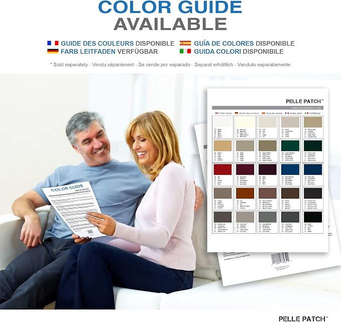 Leather Rip Repair Kit - 25 Colors Available - Original 8x11 - White