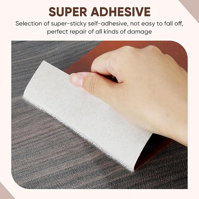 Leather Repair Tape,16 x 30 Inches Self Adhesive Leather Repair Patch，Leather Repair Kit for Furniture，Couches,Car Seats,Cabinets,Handbags(Pink Beige)