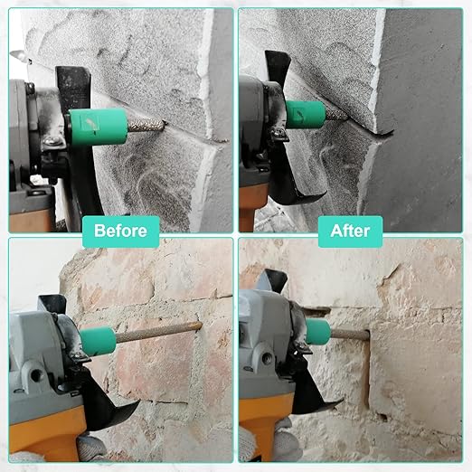 Diamond Mortar Raking Bit 5/16" x 1" (8mm x 25mm) Brickwork Joint Mortar Removal and Tuck Pointing for Old Mortar,Blown,Damaged Bricks or Natural Stone Removal 5/8"-11 Thread