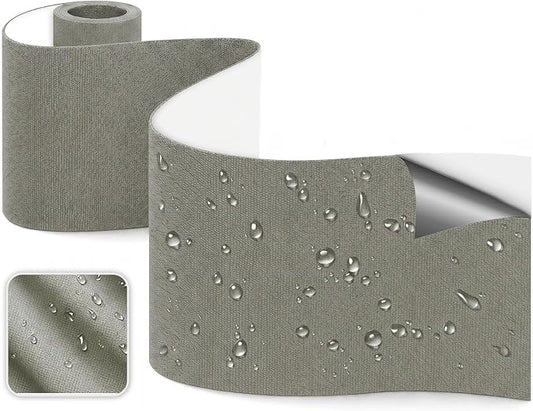 Canvas Repair Tape, Heavy Duty Waterproof Self-Adhesive Fabric Repair Patch for Tent, Sofa, Boat Covers, Chairs, Awning & Camping Outdoor Gear, 3.9"x63", Grey