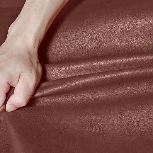 Self Adhesive Leather Repair Patch Kit, 31.4 in x 16 in Large Vinyl Leather Repair Tape for Furniture, Car Seat, Couch, Sofa, Chair Retro Reddish Brown