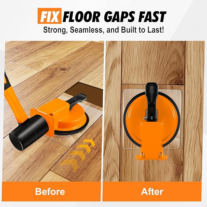Floor Gap Fixer Tool with Enhanced Suction Cup & Sticky Pads – Easy Laminate, Vinyl & Wood Flooring Gap Repair Tool for Smooth and Textured Floors