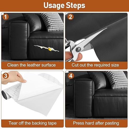 Leather Repair Patch, ILFYCOTO 17X60 Inch Self Adhesive Leather Repair Patch, Vinyl Repair Patch Kit, Leather Patches for Furniture, Couches, Car Seats, Cabinets, Wall, Handbags - Navy Blue