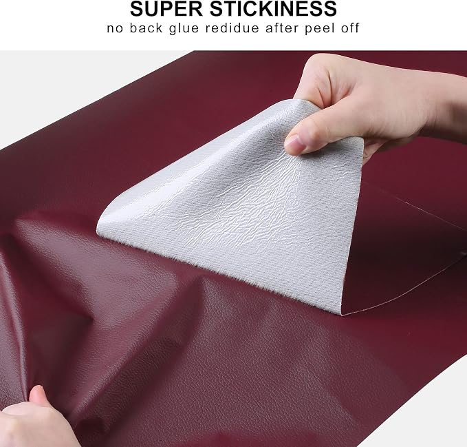 YAFLC Leather Repair Patch for Furniture, 4" x 63" Self Adhesive Leather Repair Kit Vinyl Repair Tape for Car Seat Sofa Jackets Couches Chair Fuchsia