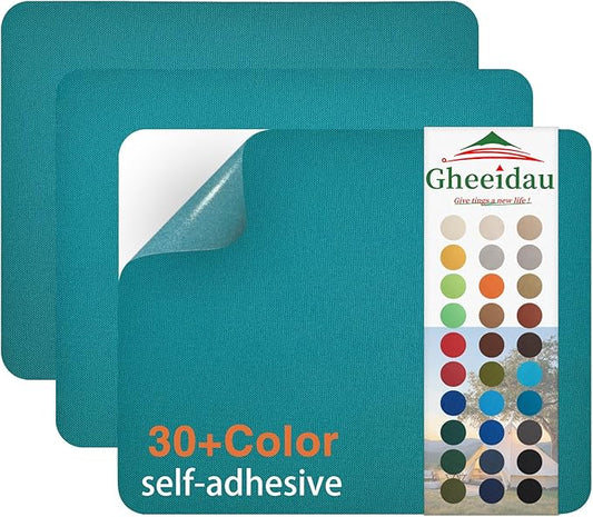Gheeidau Canvas Repair Patch 9×11 Inch 3Pcs Waterproof Self-Adhesive Fabric Repair Patch for Tents,Boat Cover,Pop Up Canopy,Patio,Bags,Car Seats,Sofas,Furniture Cover(Moss Green)