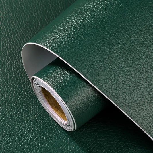 Leather Repair Patch 15.7x80 inch Large Self-Adhesive Leather Repair Tape Vinyl Leather Repair Kit for Sofa Car Seats Chairs Shoes Bags Damaged Leather Furniture (Green)