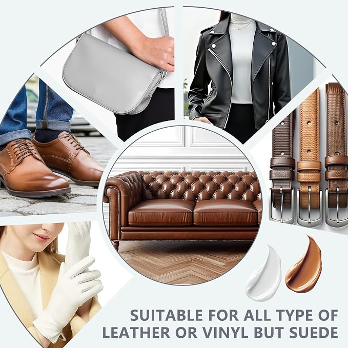 Leather Recoloring Balm with 100ml Mink Oil Conditioner | Dark Gray Repair Kit, Dye & Color Restorer for Furniture, Sofa, Car Seats, Bags | Restore Faded & Scratched Surfaces