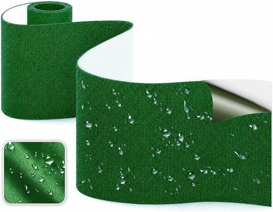 Canvas Repair Tape, Heavy Duty Waterproof Self-Adhesive Fabric Repair Patch for Tent, Sofa, Boat Covers, Chairs, Awning & Camping Outdoor Gear, 3.9"x63", Green